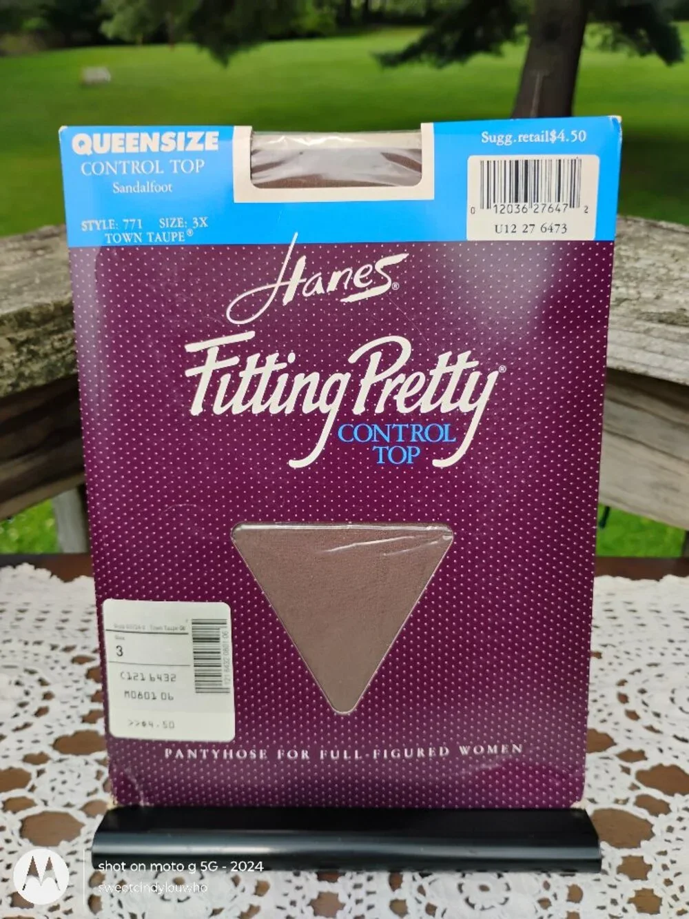 Hanes Brand Fitting Pretty pantyhose Control Top NOS 3X style 771 Town Taupe